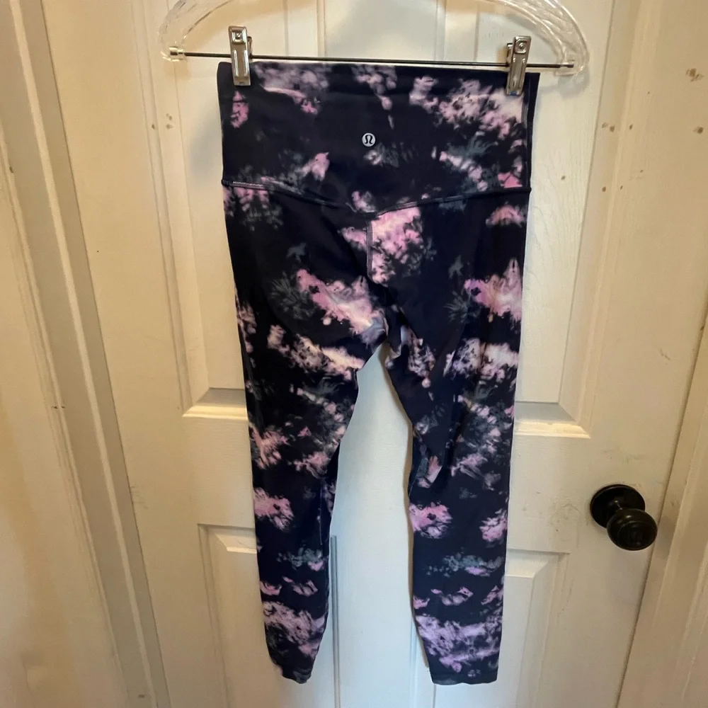 🍋 EUC Lululemon Align HR Pant 25" - Circulate Tie Dye Mineral Blue Multi - Sz 6 - Picture 3 of 12